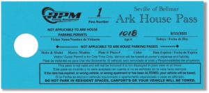Ark House Parking Pass
