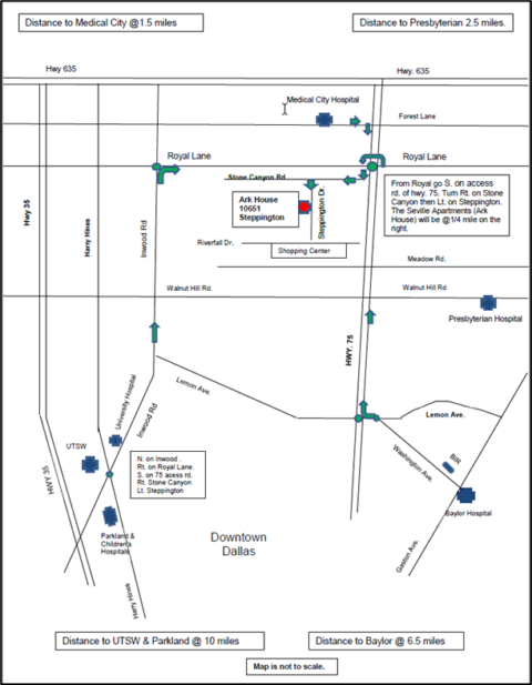 Driving Map - Ark House Dallas